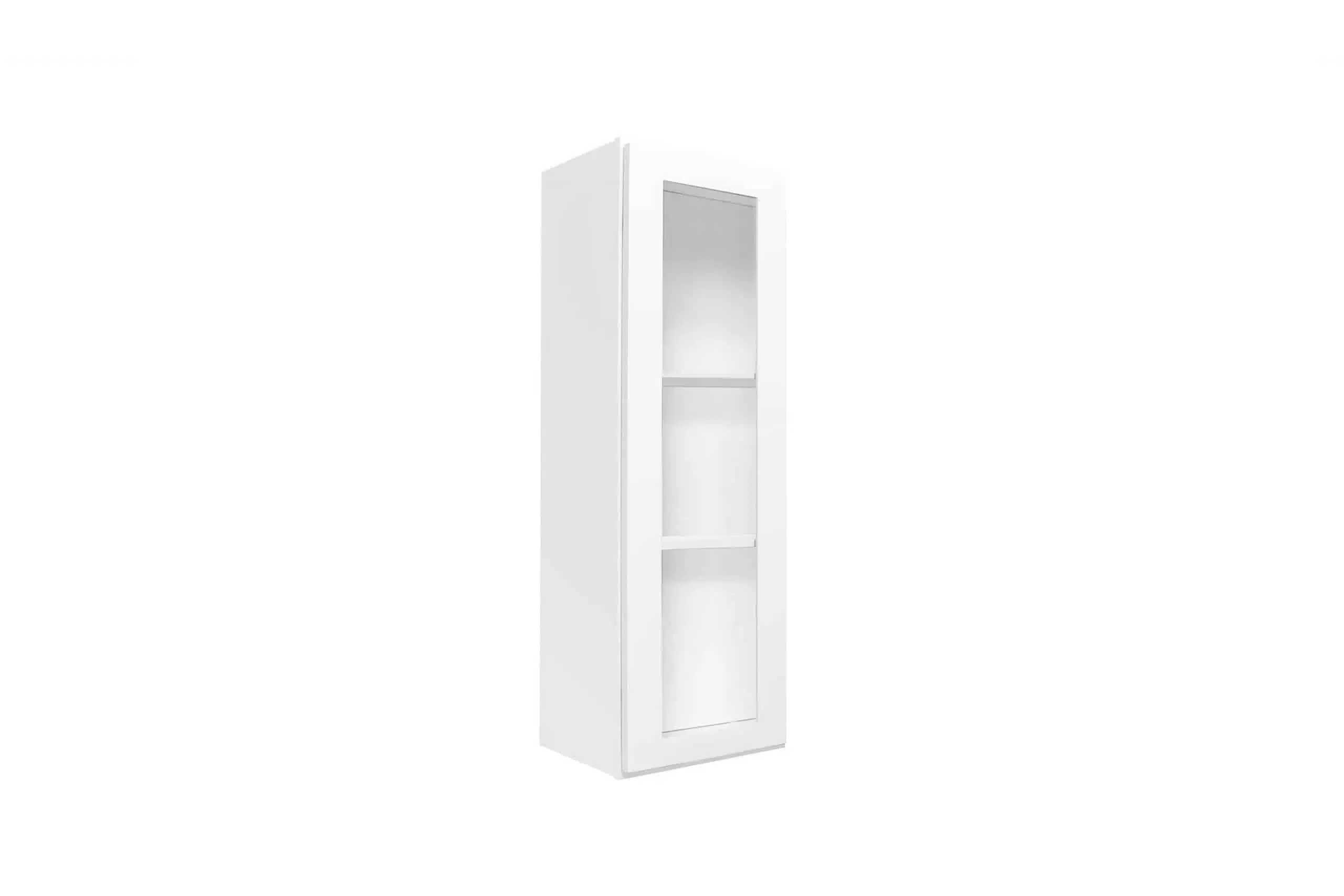 White Shaker 12" × 36" Wall Cabinet - Glass Door - White Shaker RTA cabinet (SKU WGC1236)
