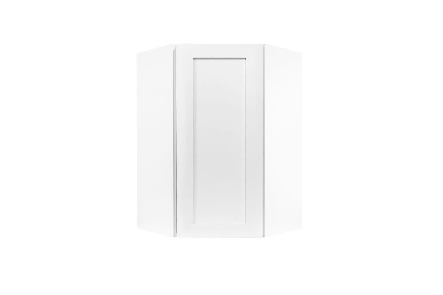 White Shaker 24″ × 30″ Wall Diagonal Corner Cabinet - White Shaker RTA cabinet