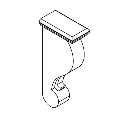8" x12"White Shaker Corbel - White Shaker RTA cabinet (SKU Corbel 8x12)