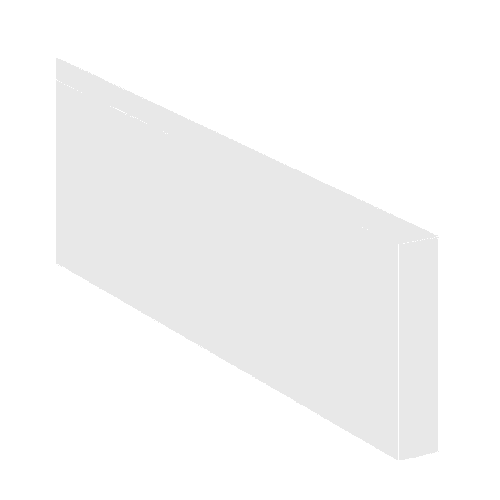 White Shaker Base Filler 30"x3" - White Shaker RTA cabinet