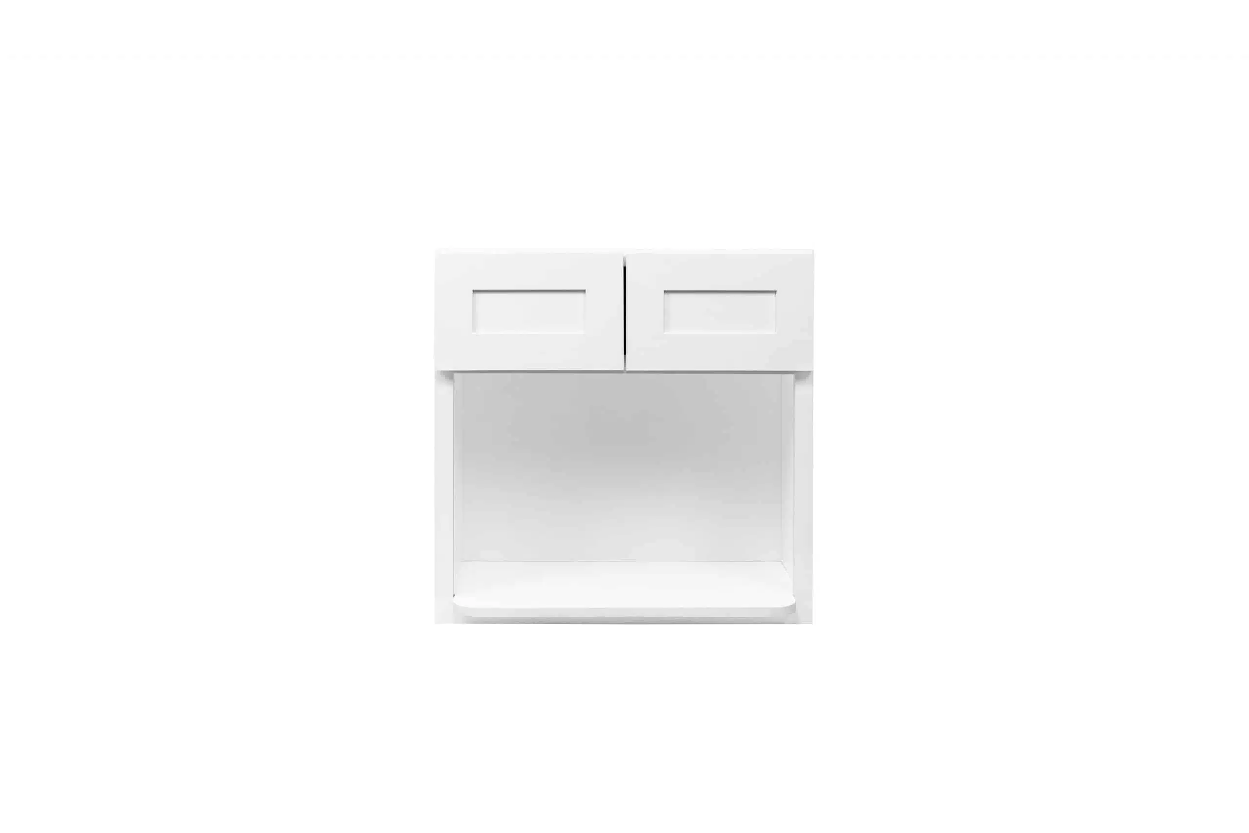 White Shaker 27" Wall Microwave Cabinet - White Shaker RTA cabinet