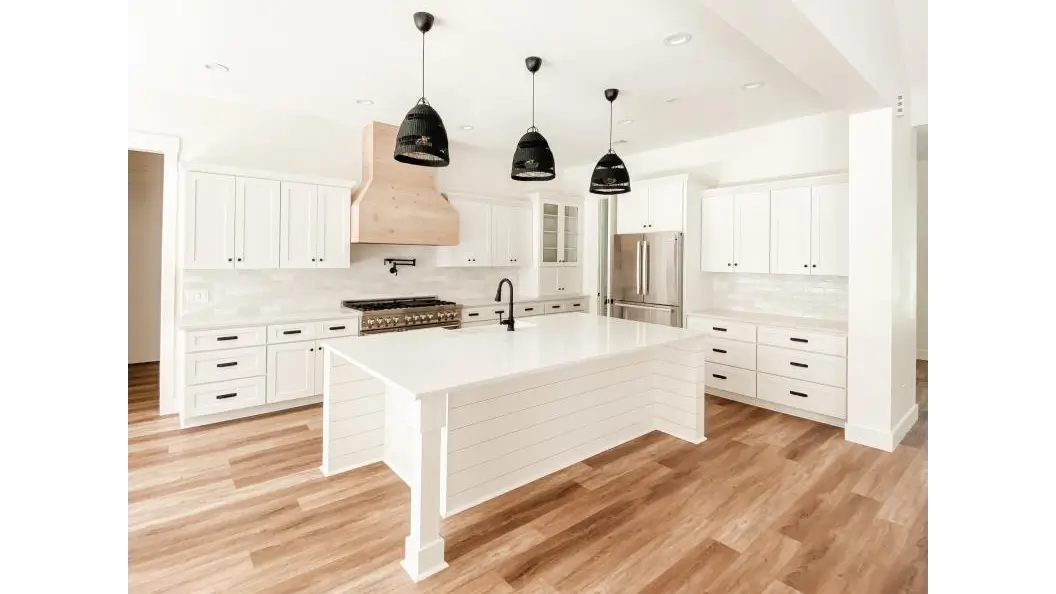 White Shaker drawer base cabinets and corner lazy susan - RTA Cabinets Canada